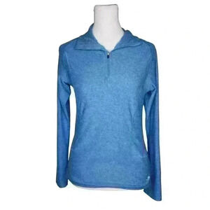 Champion c9 women's light blue long sleeve pullover 1/4 zip size XS